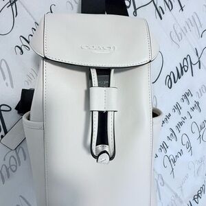 Coach White Backpack